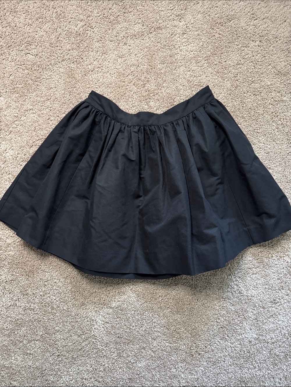 kate spade Black Full Circle Skirt with Gathered Waistline